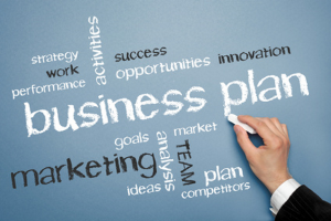 Business Plan Chalkboard Word Cloud